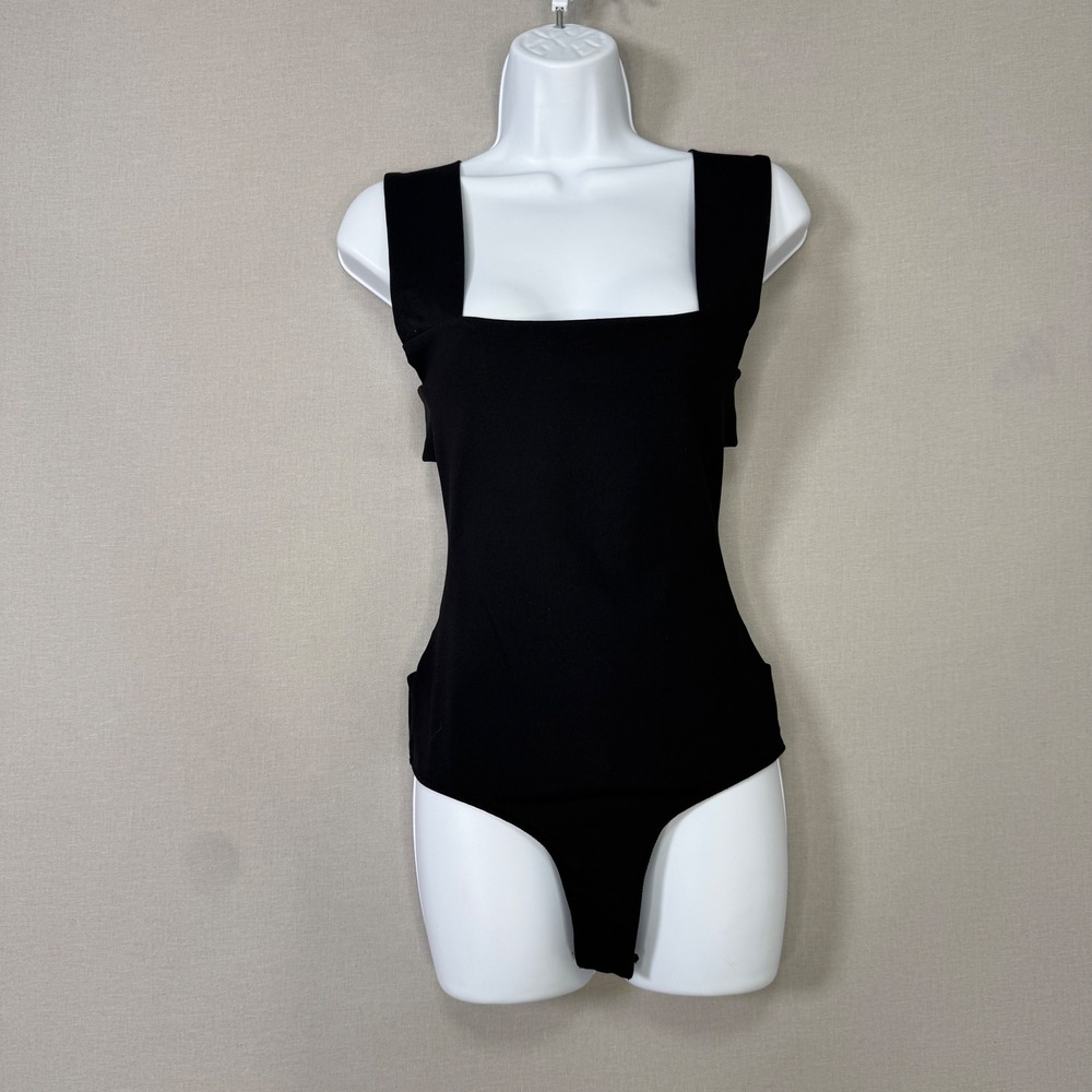 Free People Intimately Bodysuit Women S Black Strappy Open Back Cut Out Festival